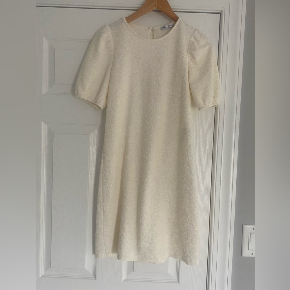 ZARA Puff Sleeve Mini Dress Medium